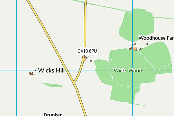 OX10 6PU map - OS VectorMap District (Ordnance Survey)