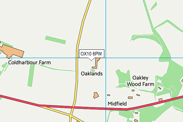 OX10 6PW map - OS VectorMap District (Ordnance Survey)