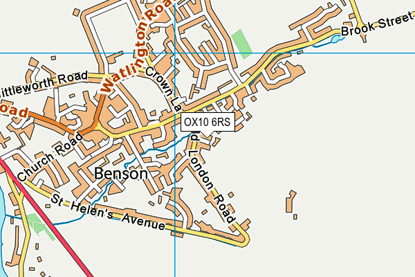 OX10 6RS map - OS VectorMap District (Ordnance Survey)