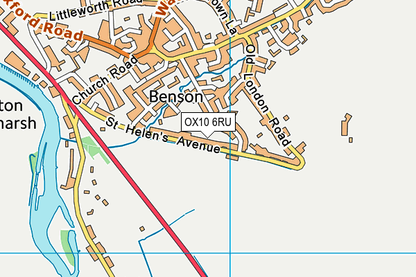 OX10 6RU map - OS VectorMap District (Ordnance Survey)