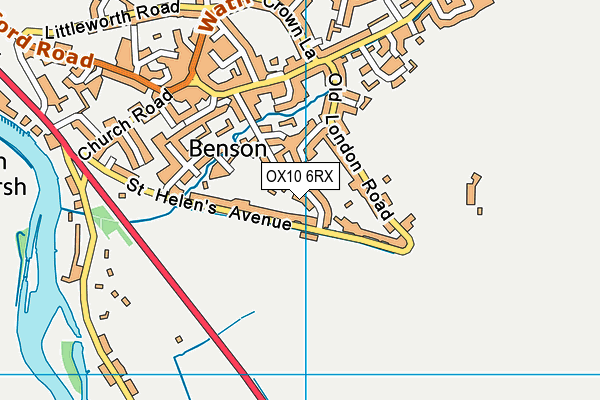 OX10 6RX map - OS VectorMap District (Ordnance Survey)