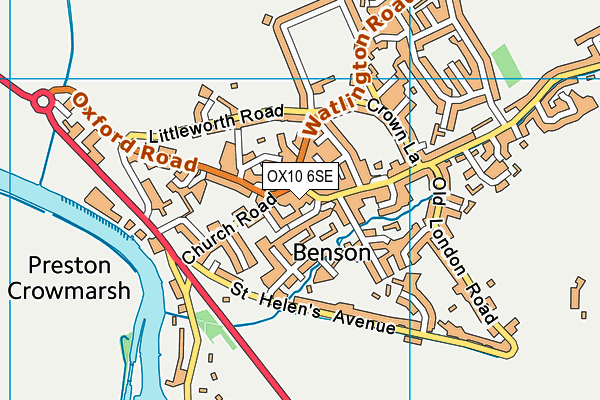 OX10 6SE map - OS VectorMap District (Ordnance Survey)