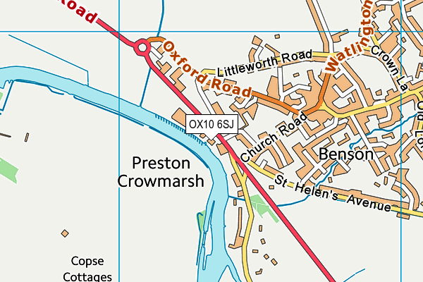 OX10 6SJ map - OS VectorMap District (Ordnance Survey)