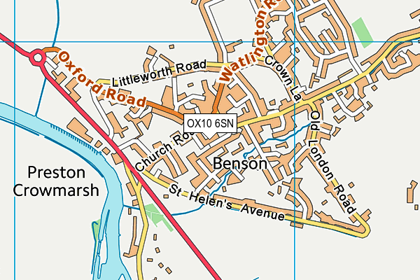 OX10 6SN map - OS VectorMap District (Ordnance Survey)