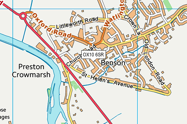 OX10 6SR map - OS VectorMap District (Ordnance Survey)