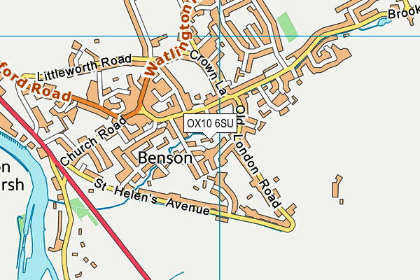 OX10 6SU map - OS VectorMap District (Ordnance Survey)