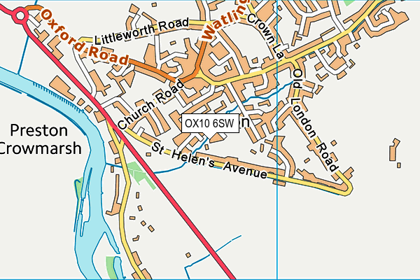 OX10 6SW map - OS VectorMap District (Ordnance Survey)