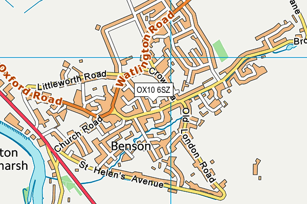 OX10 6SZ map - OS VectorMap District (Ordnance Survey)