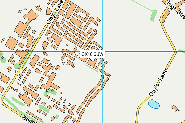 OX10 6UW map - OS VectorMap District (Ordnance Survey)