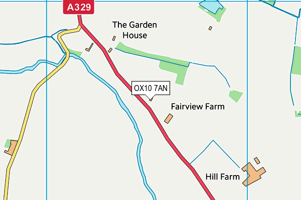 OX10 7AN map - OS VectorMap District (Ordnance Survey)