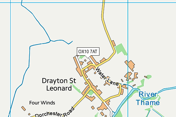 OX10 7AT map - OS VectorMap District (Ordnance Survey)