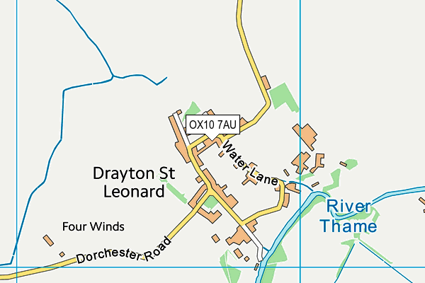 OX10 7AU map - OS VectorMap District (Ordnance Survey)