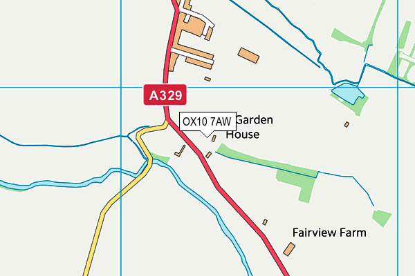 OX10 7AW map - OS VectorMap District (Ordnance Survey)