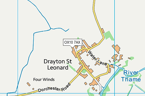 OX10 7AX map - OS VectorMap District (Ordnance Survey)