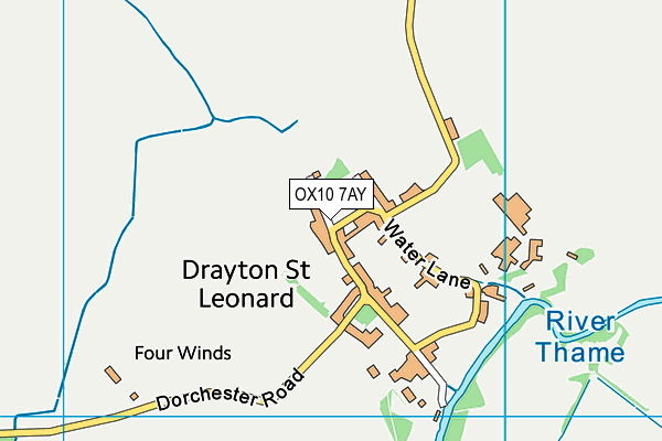 OX10 7AY map - OS VectorMap District (Ordnance Survey)