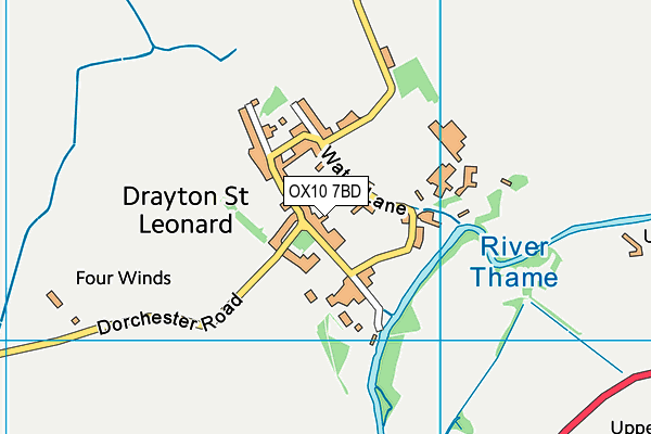 OX10 7BD map - OS VectorMap District (Ordnance Survey)