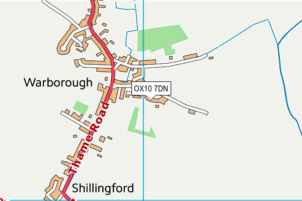 Warborough Village Green map (OX10 7DN) - OS VectorMap District (Ordnance Survey)