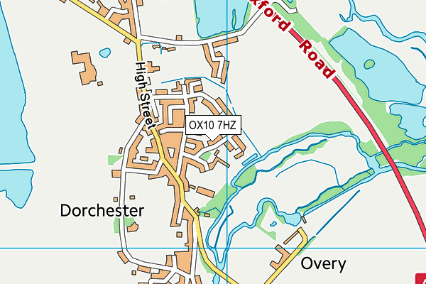 OX10 7HZ map - OS VectorMap District (Ordnance Survey)