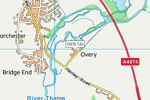 OX10 7JU map - OS VectorMap District (Ordnance Survey)