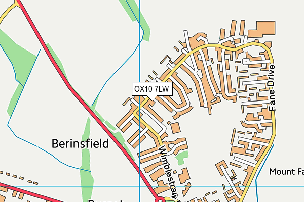 OX10 7LW map - OS VectorMap District (Ordnance Survey)