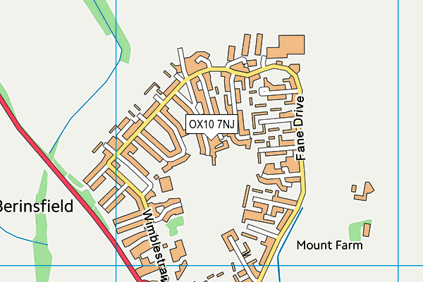 Lay Avenue Recreation Ground map (OX10 7NJ) - OS VectorMap District (Ordnance Survey)