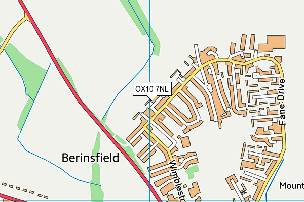 OX10 7NL map - OS VectorMap District (Ordnance Survey)