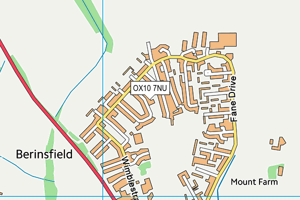 OX10 7NU map - OS VectorMap District (Ordnance Survey)