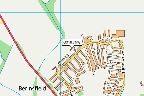 OX10 7NW map - OS VectorMap District (Ordnance Survey)