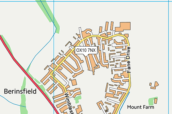 OX10 7NX map - OS VectorMap District (Ordnance Survey)