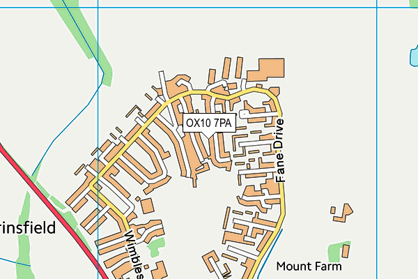 OX10 7PA map - OS VectorMap District (Ordnance Survey)