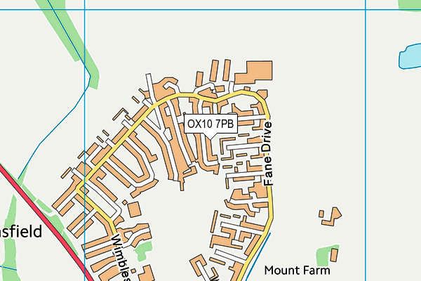 OX10 7PB map - OS VectorMap District (Ordnance Survey)