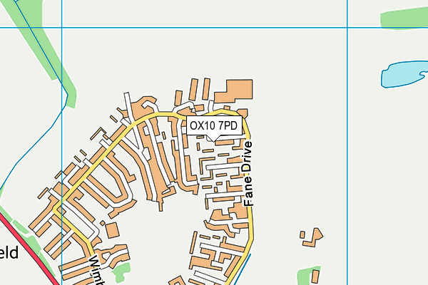 OX10 7PD map - OS VectorMap District (Ordnance Survey)