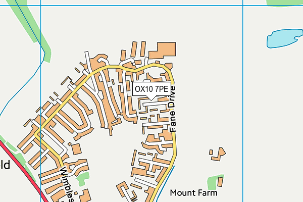 OX10 7PE map - OS VectorMap District (Ordnance Survey)