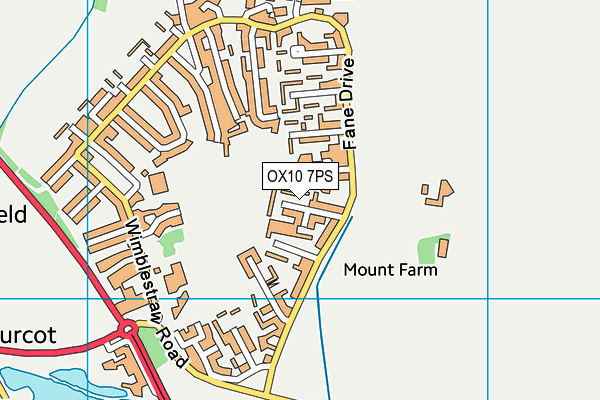 OX10 7PS map - OS VectorMap District (Ordnance Survey)