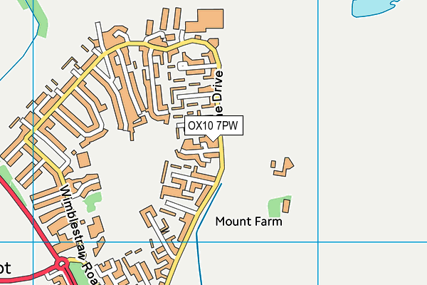 OX10 7PW map - OS VectorMap District (Ordnance Survey)