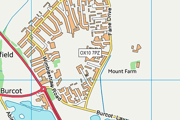 OX10 7PZ map - OS VectorMap District (Ordnance Survey)