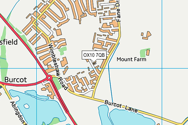 OX10 7QB map - OS VectorMap District (Ordnance Survey)