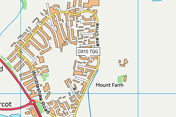 OX10 7QG map - OS VectorMap District (Ordnance Survey)