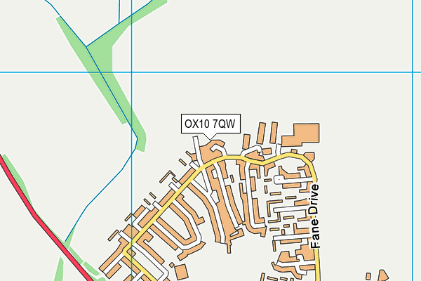 OX10 7QW map - OS VectorMap District (Ordnance Survey)