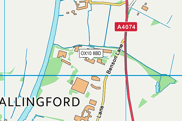 OX10 8BD map - OS VectorMap District (Ordnance Survey)