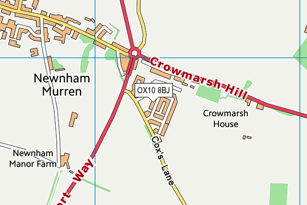 OX10 8BJ map - OS VectorMap District (Ordnance Survey)