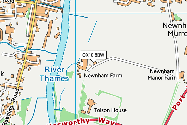 OX10 8BW map - OS VectorMap District (Ordnance Survey)