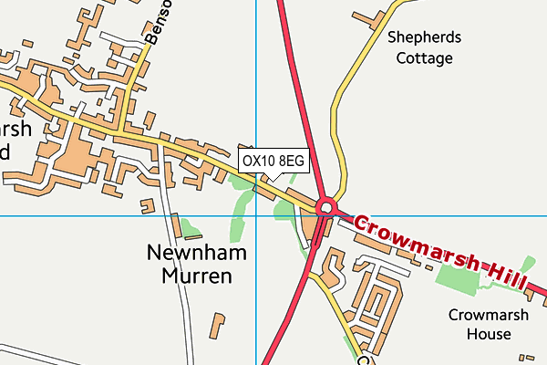 OX10 8EG map - OS VectorMap District (Ordnance Survey)