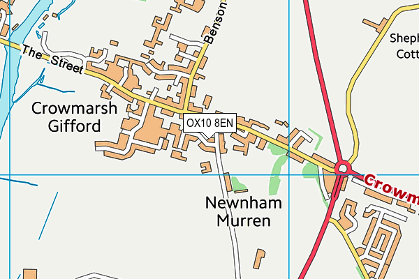 Crowmarsh Gifford Ce School map (OX10 8EN) - OS VectorMap District (Ordnance Survey)