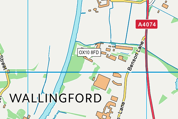 OX10 8FD map - OS VectorMap District (Ordnance Survey)