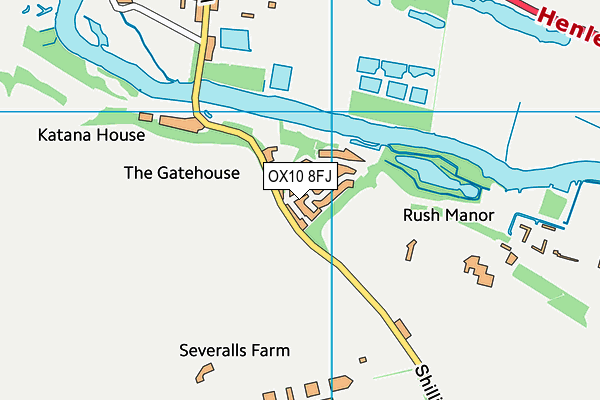 OX10 8FJ map - OS VectorMap District (Ordnance Survey)