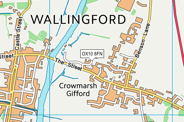 Crowmarsh Recreation Ground map (OX10 8FN) - OS VectorMap District (Ordnance Survey)