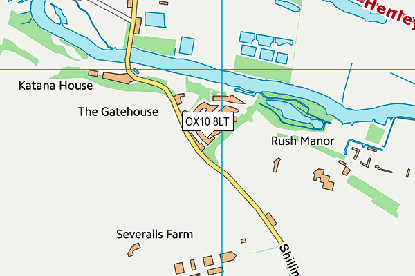 OX10 8LT map - OS VectorMap District (Ordnance Survey)