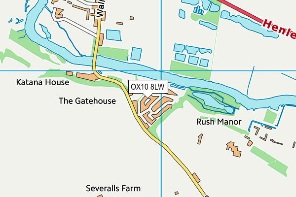 OX10 8LW map - OS VectorMap District (Ordnance Survey)