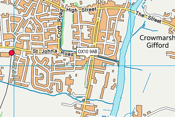 OX10 9AB map - OS VectorMap District (Ordnance Survey)